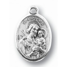 St. Joseph Oxidized Medal 1"